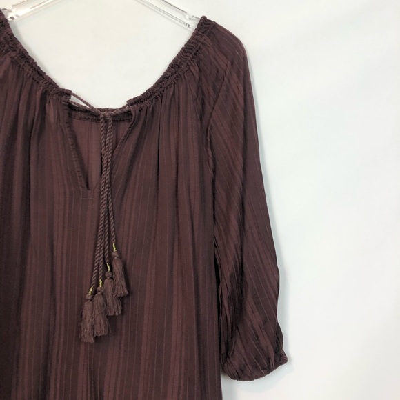 TRYB Organic Bamboo Brown Off Shoulder Top Small - Picture 4 of 7